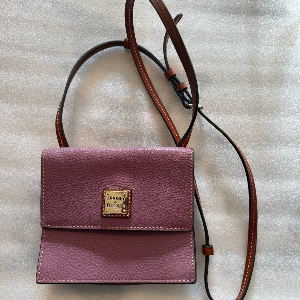 Dooney & Bourke Mauve Pebble Leather Crossbody Bag